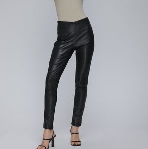 Danier Black REAL  Leather Trousers, Size 10